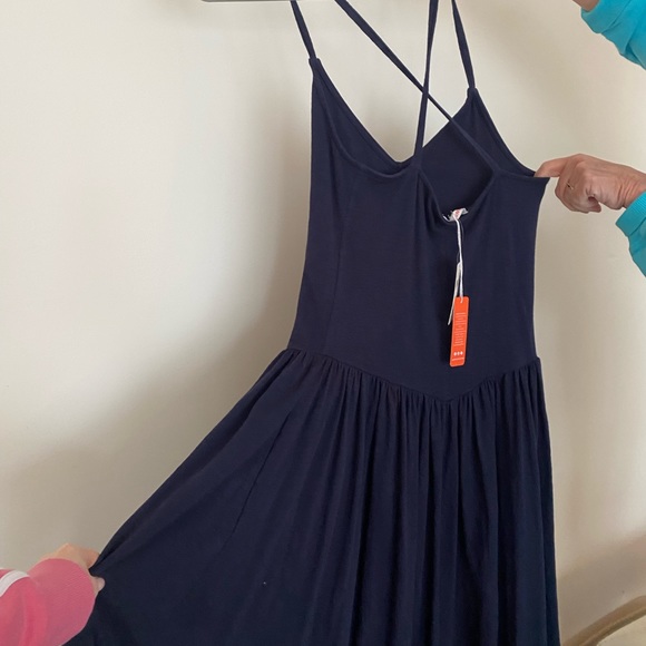 Women’s navy blue cotton summer dress - Picture 5 of 7